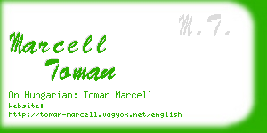 marcell toman business card